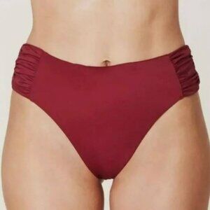 Andie The Ruched Side Bottom Truffle Medium NWT
